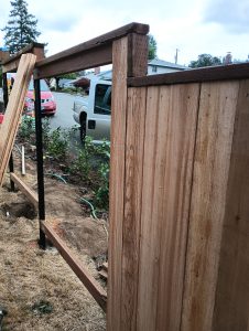 Cedar Fencing with LIfetime Metal Post Installation Portland, OR