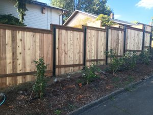 Wood Fencing With Metal Posts Portland, OR Good Neighbor Fence Company