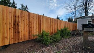 New Fence wood privacy fence construction in Portland, Oregon